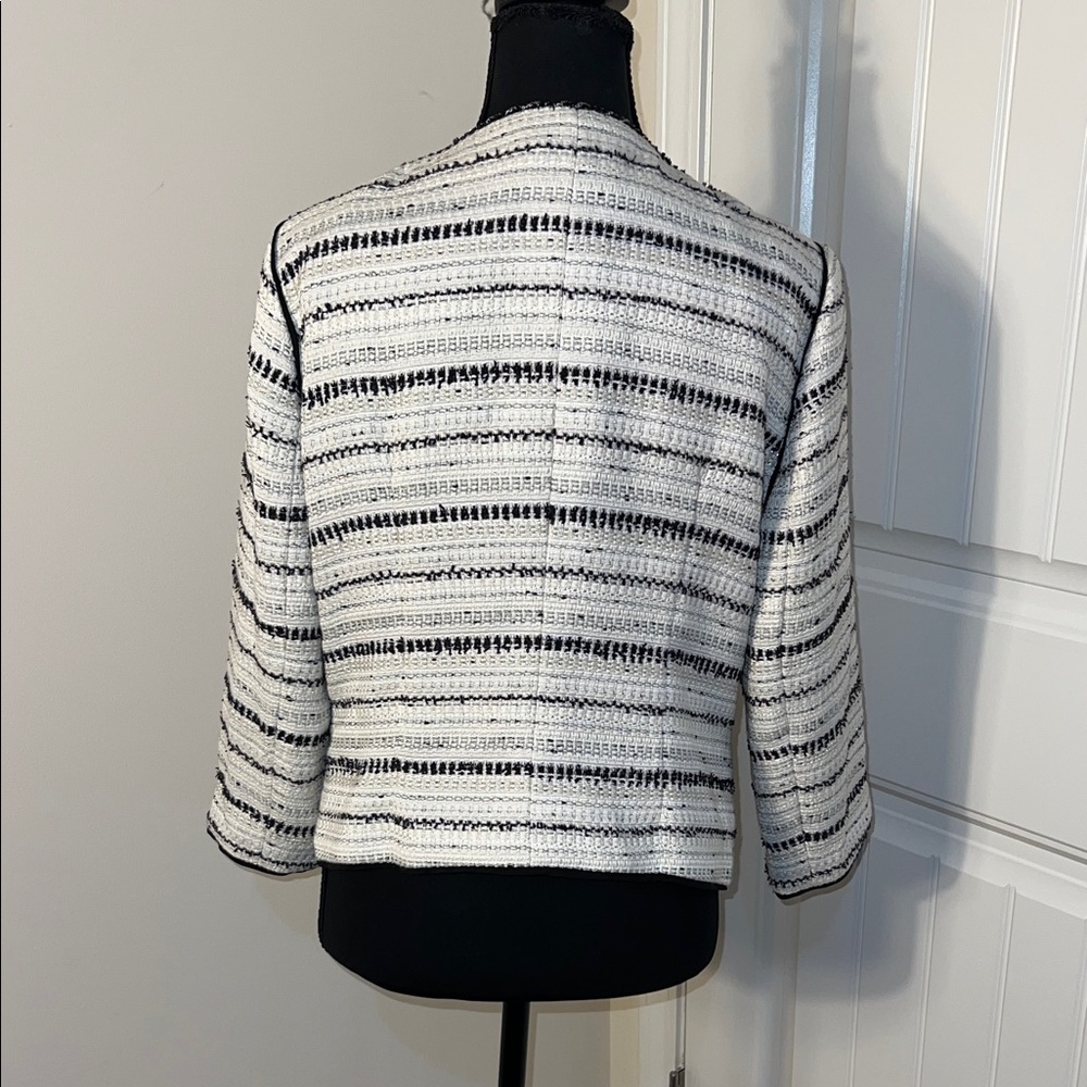 White House Black Market Monochrome Tweed Jacket and Dress - Picture 14 of 16